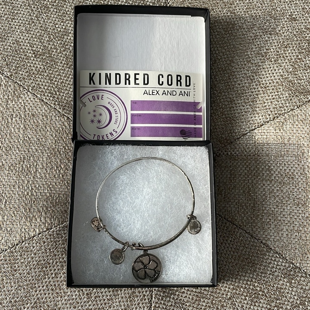 Alex & Ani Silver Plated Friend expandable bracelet